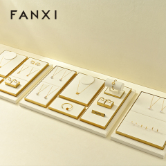 FANXI High quality off white metal Jewelry display set