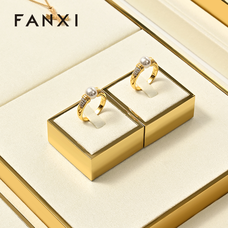 FANXI High quality off white metal Jewelry display set