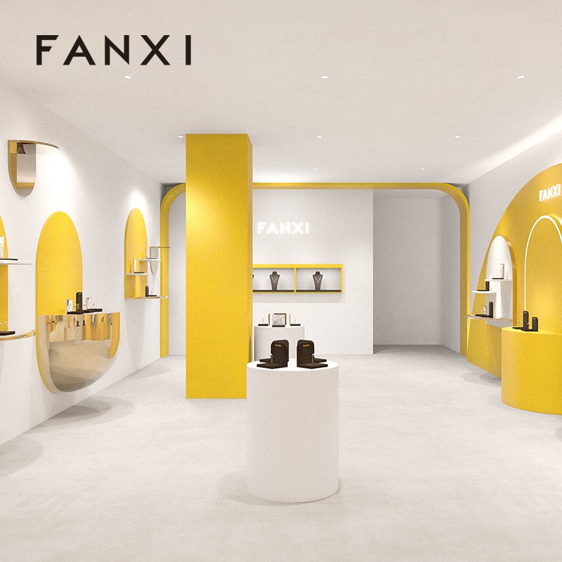 FANXI High end metal coffee Jewelry display set