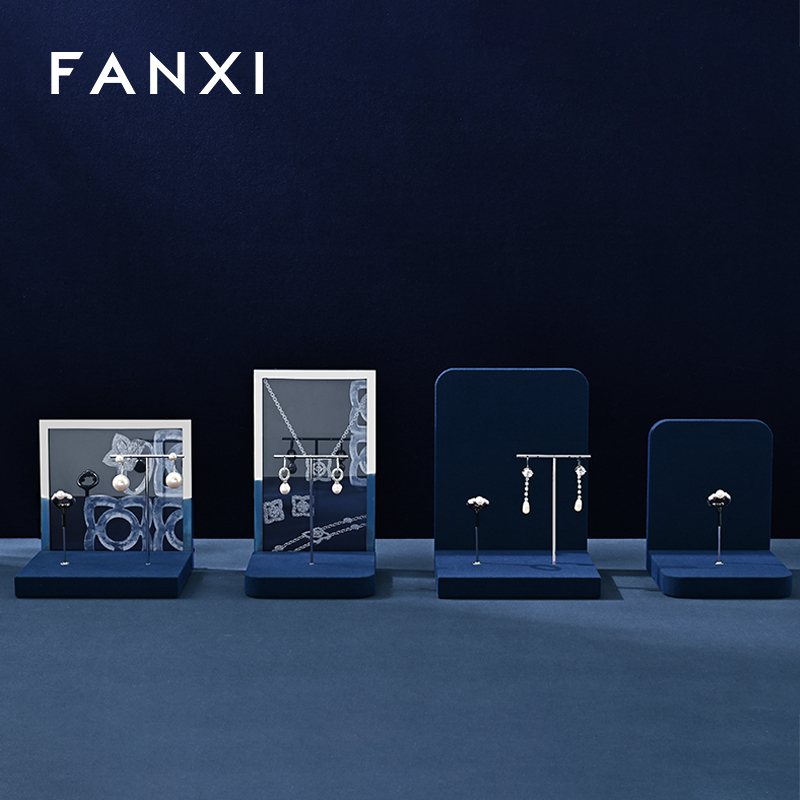 FANXI Luxury Multi-color metal Jewelry display set