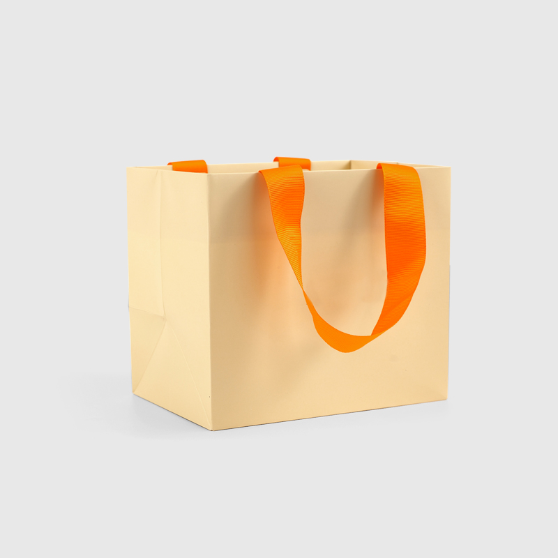 FANXI Luxury paper ribbon orange Jewelry bag