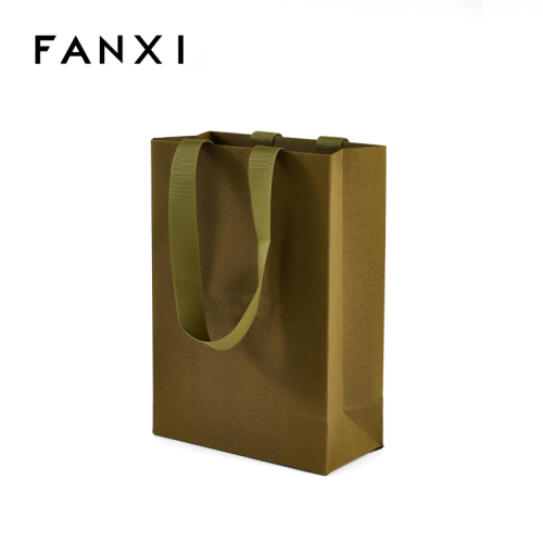 FANXI Hot sale Green Silk Jewelry bag