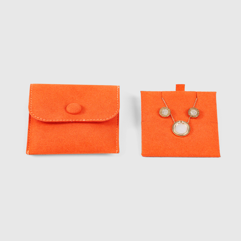 FANXI Luxury paper ribbon orange Jewelry bag