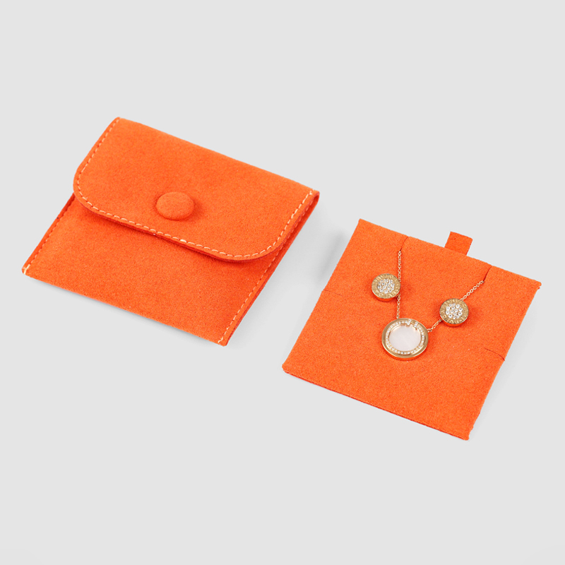 FANXI Luxury paper ribbon orange Jewelry bag