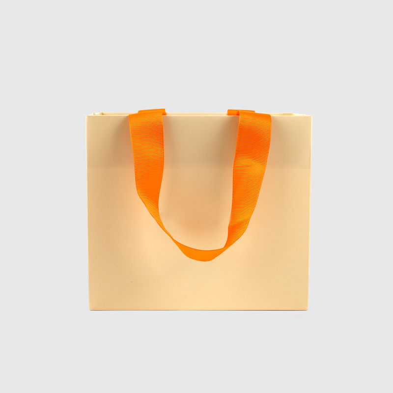 FANXI Luxury paper ribbon orange Jewelry bag