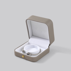 FANXI Custom Beige Velvet paper Jewelry box