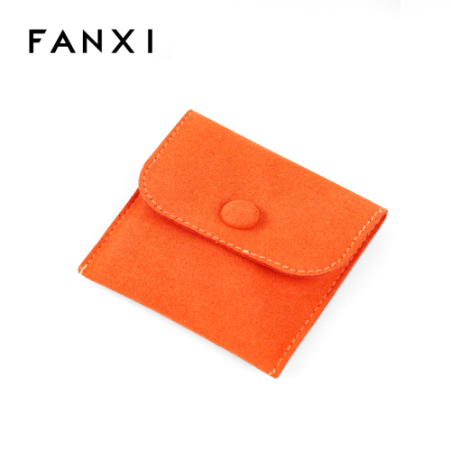 FANXI Luxury paper ribbon orange Jewelry bag