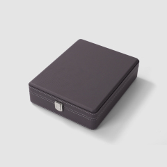 FANXI Luxury leather microfiber Gray Jewelry box