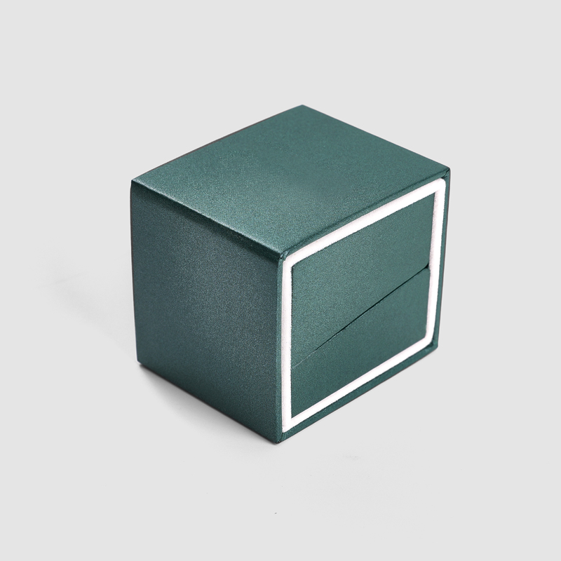 FANXI Hot sale Green Velvet and Paper Jewelry box