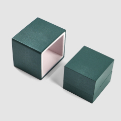 FANXI Hot sale Green Velvet and Paper Jewelry box