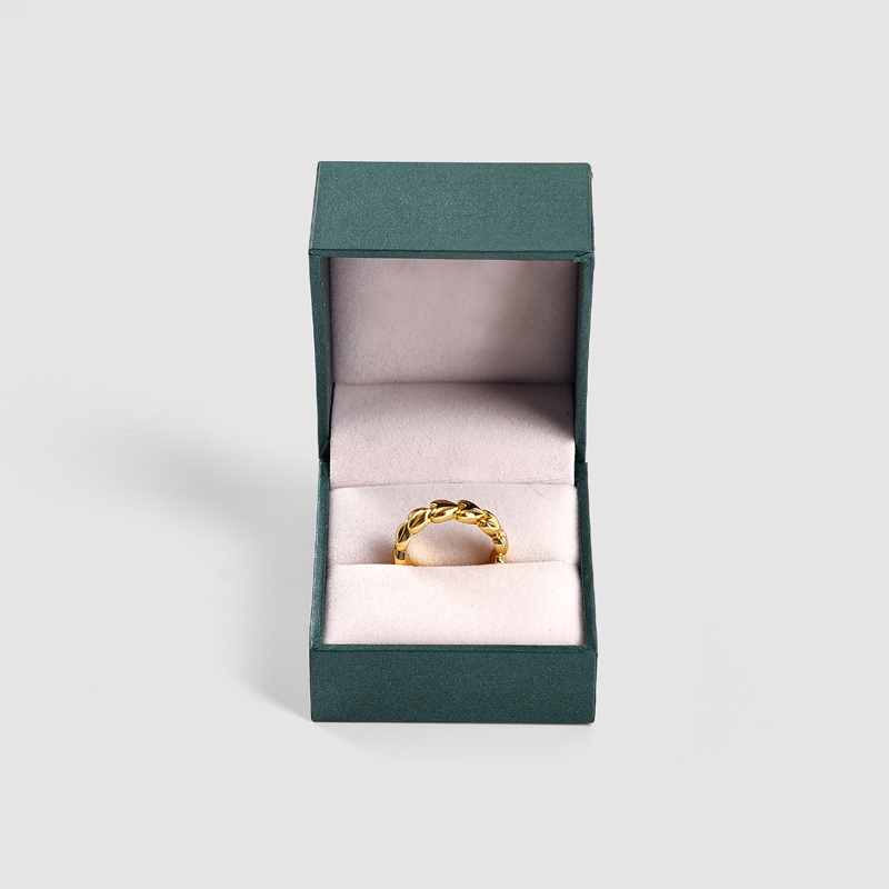 FANXI Hot sale Green Velvet and Paper Jewelry box