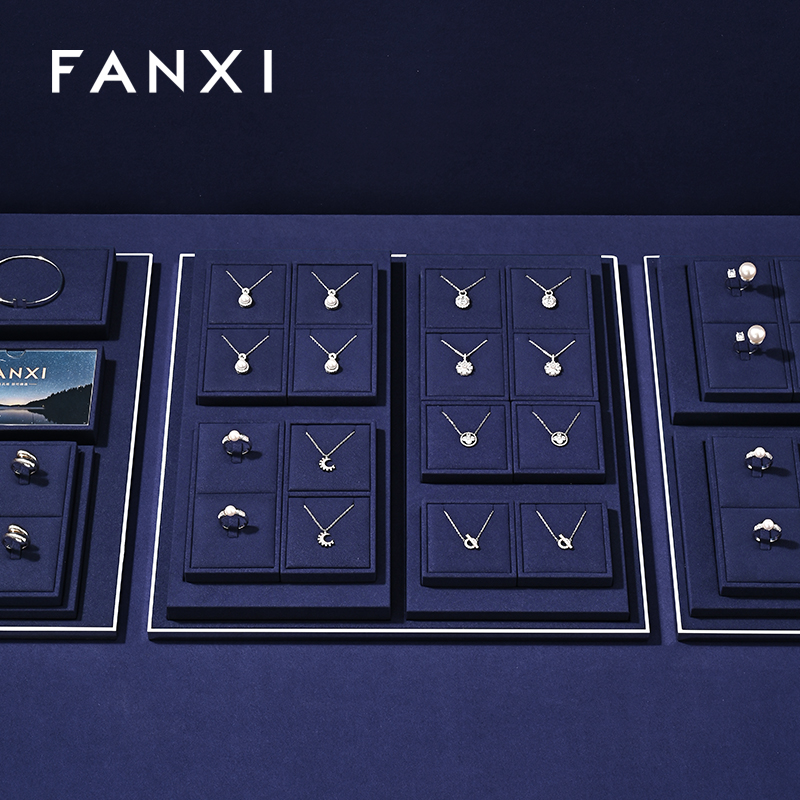 FANXI New arrival Blue Metal Jewelry combination set