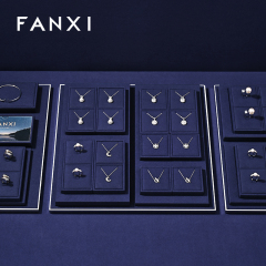 FANXI New arrival Blue Metal Jewelry combination set