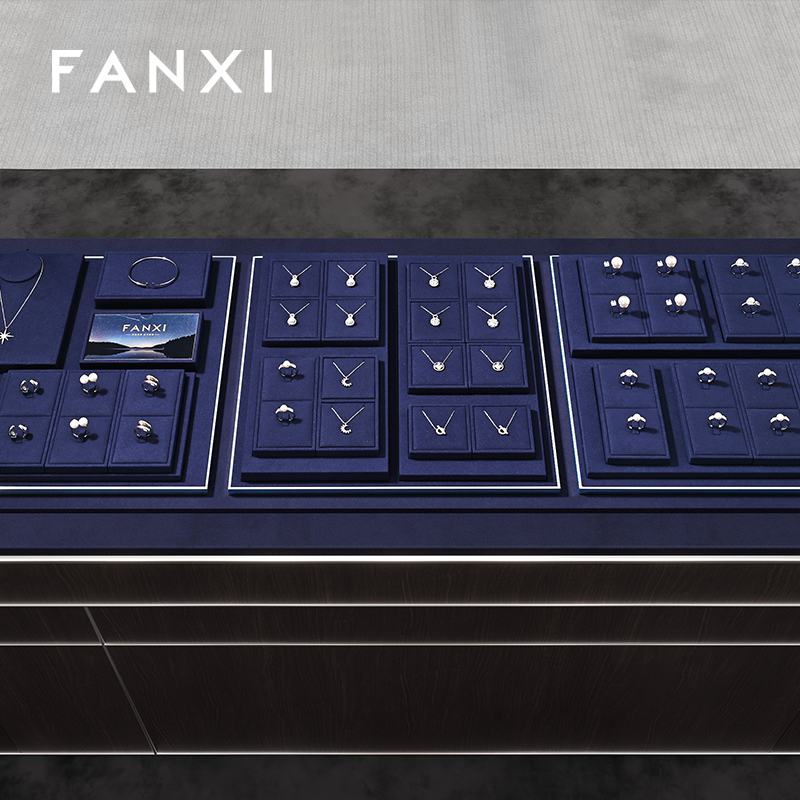 FANXI New arrival Blue Metal Jewelry combination set