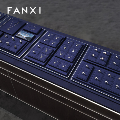 FANXI New arrival Blue Metal Jewelry combination set