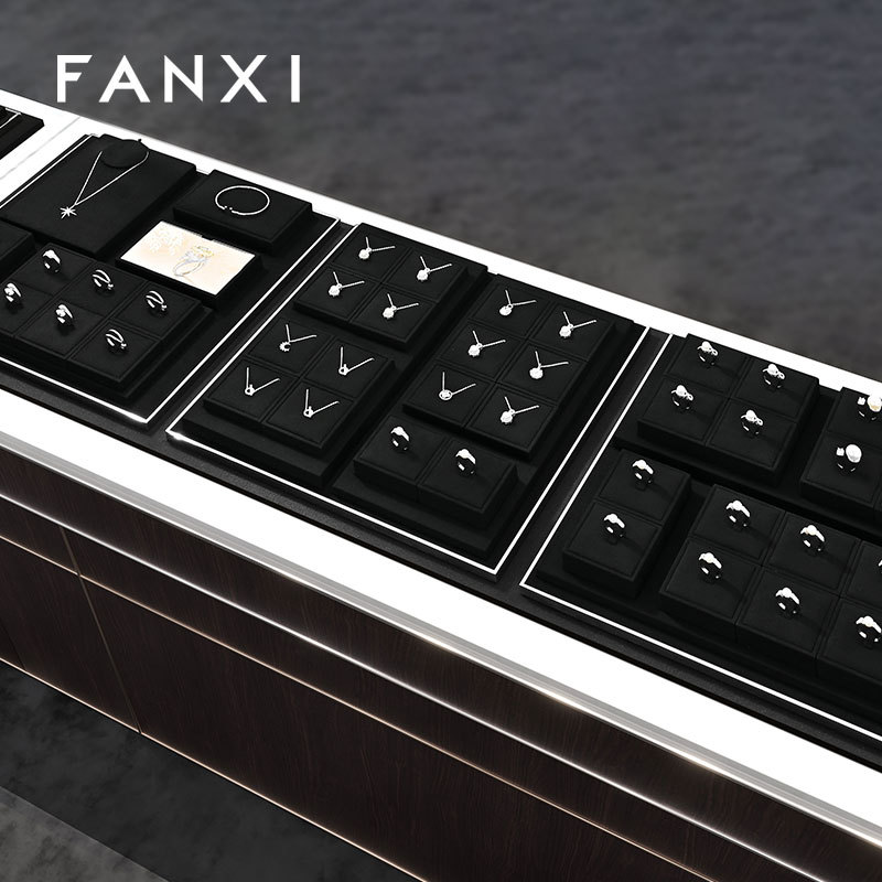 FANXI Factory Microfiber Black Jewelry combination set