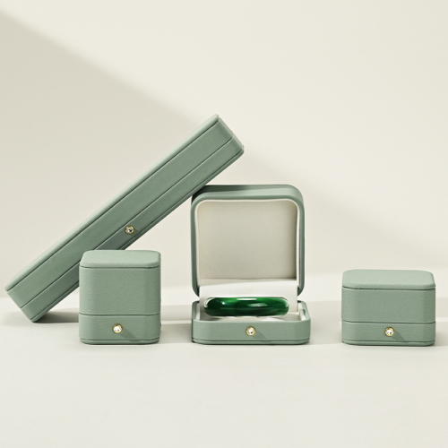 FANXI High end Green leather Velvet jewelry box
