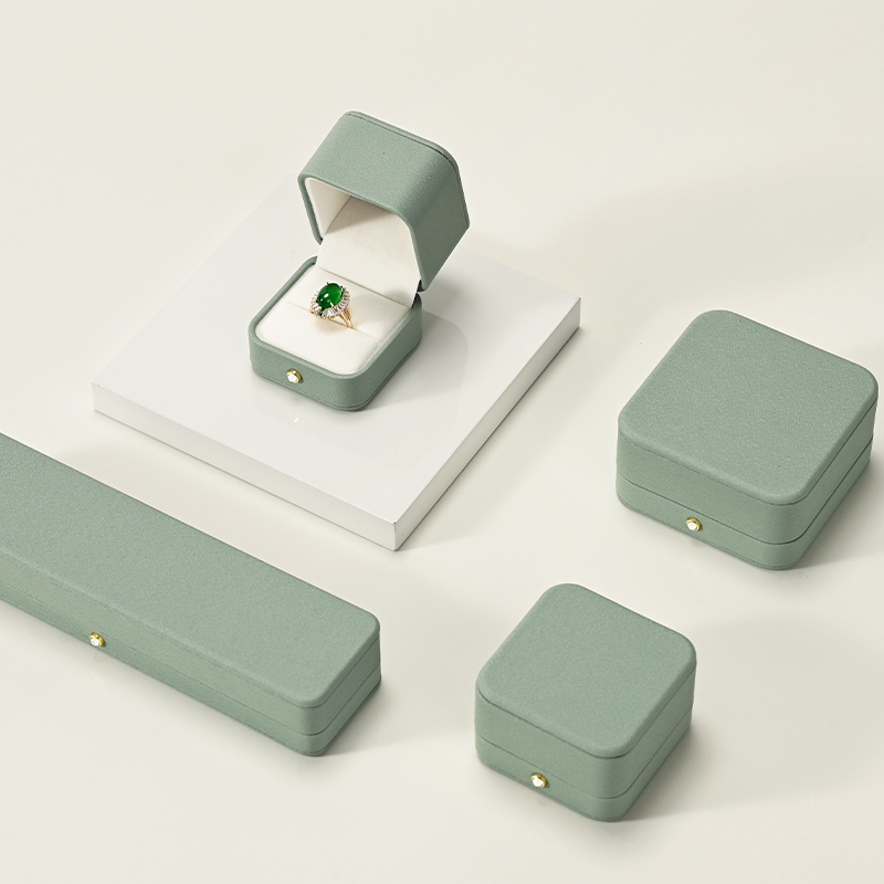 FANXI High end Green leather Velvet jewelry box