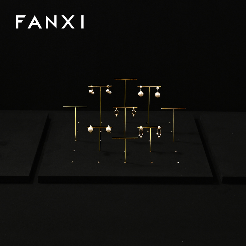 FANXI New arrival Black metal Jewelry display set