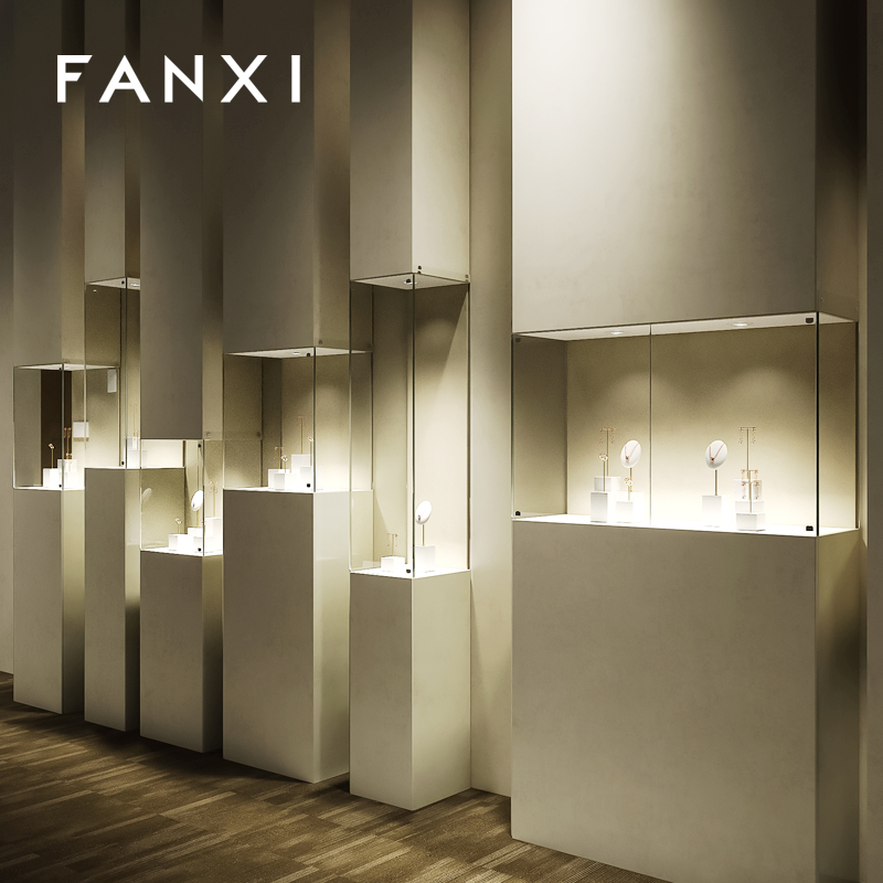 FANXI High quality White MDF painting Jewelry display
