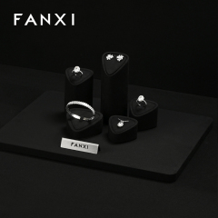 FANXI Fashion Black Microfiber Jewelry display set