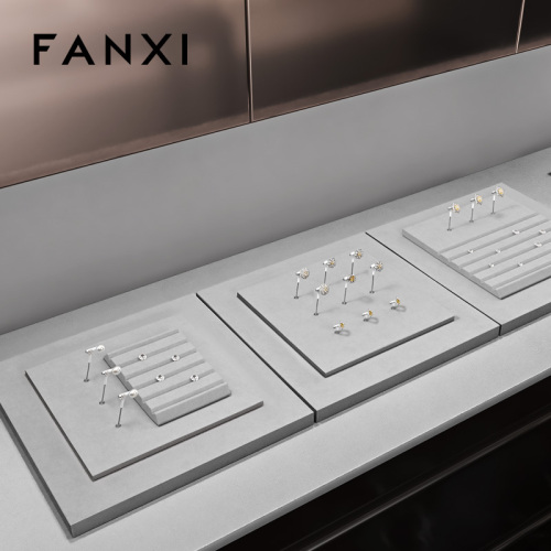 FANXI High end Gray Microfiber luxury jewellery display