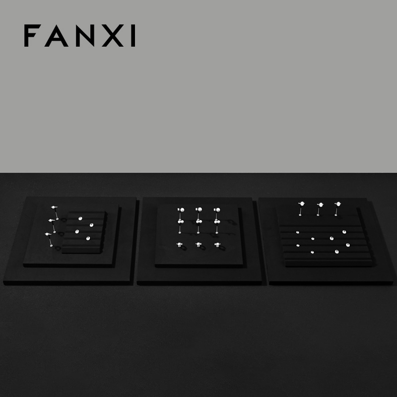 FANXI New arrival metal Black Microfiber jewelry display