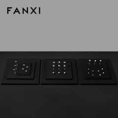 FANXI New arrival metal Black Microfiber jewelry display