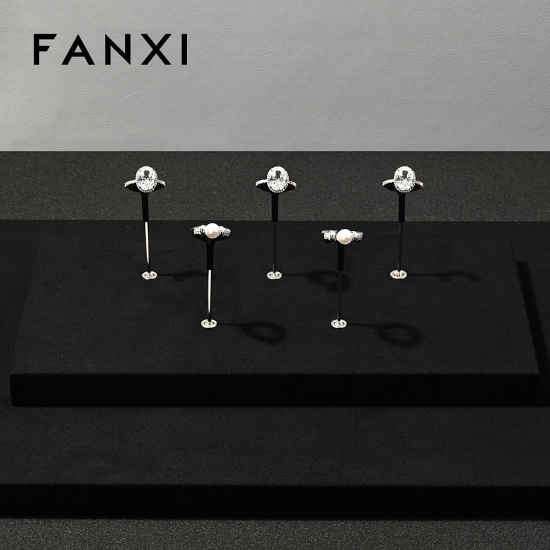 FANXI New arrival metal Black Microfiber jewelry display