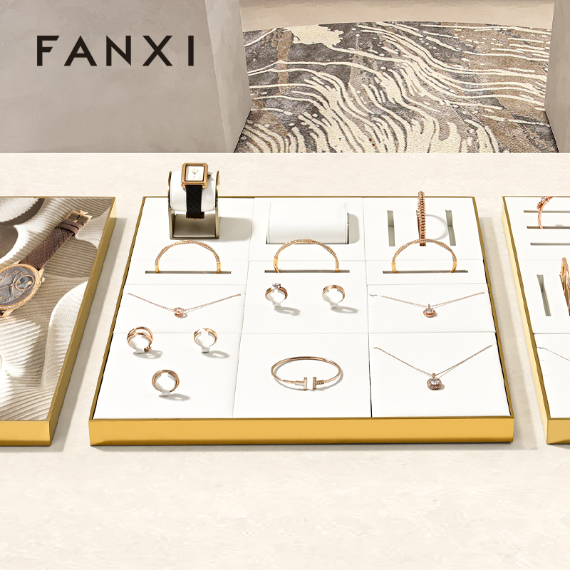 FANXI Factory White metal jewelry display tray