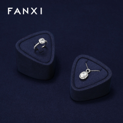 FANXI Hot sale Blue Microfiber Jewelry display set