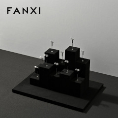 FANXI New arrival metal Black Microfiber jewelry display
