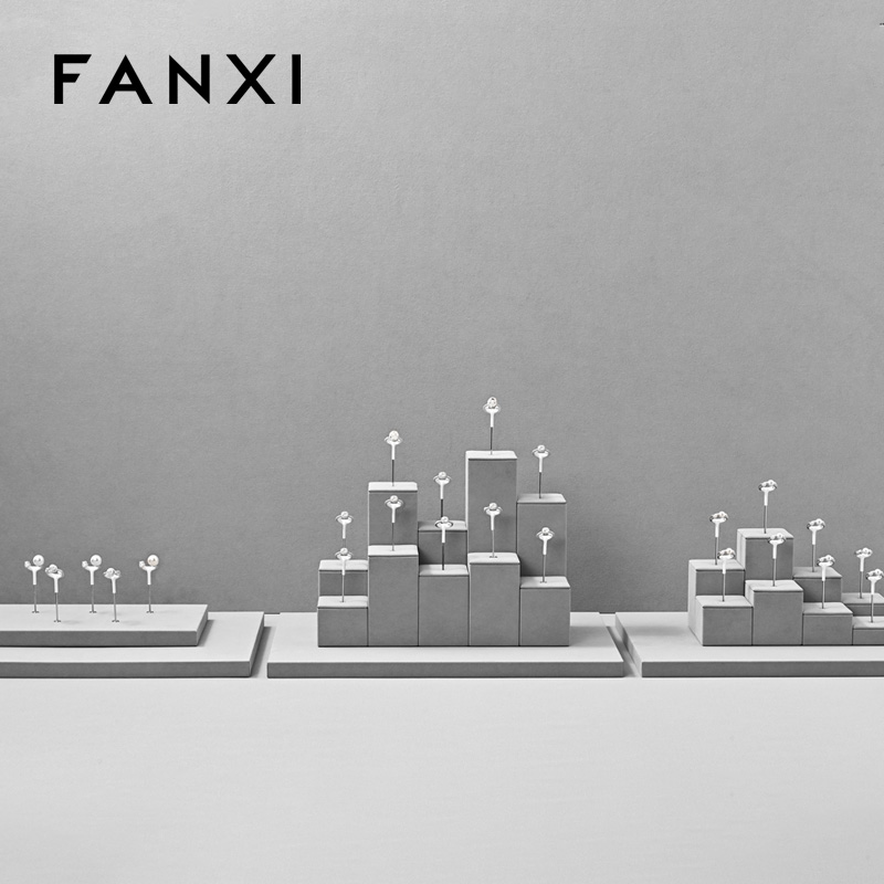 FANXI High end Gray Microfiber luxury jewellery display