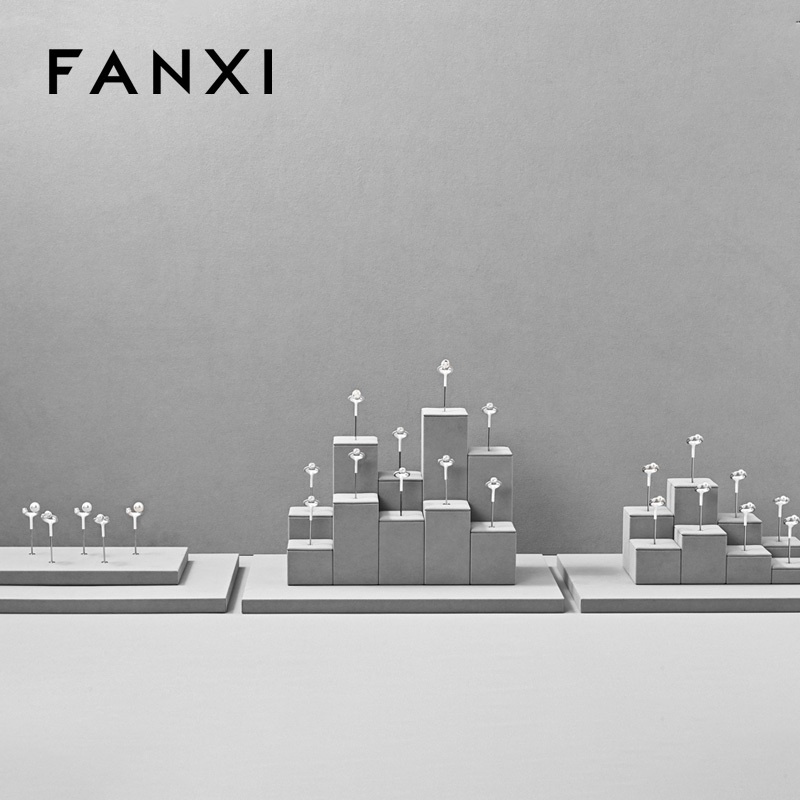 FANXI High end Gray Microfiber luxury jewellery display