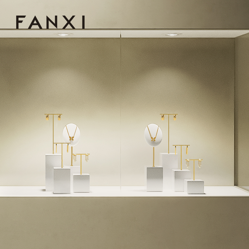 FANXI High quality White MDF painting Jewelry display
