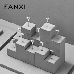 FANXI High end Gray Microfiber luxury jewellery display
