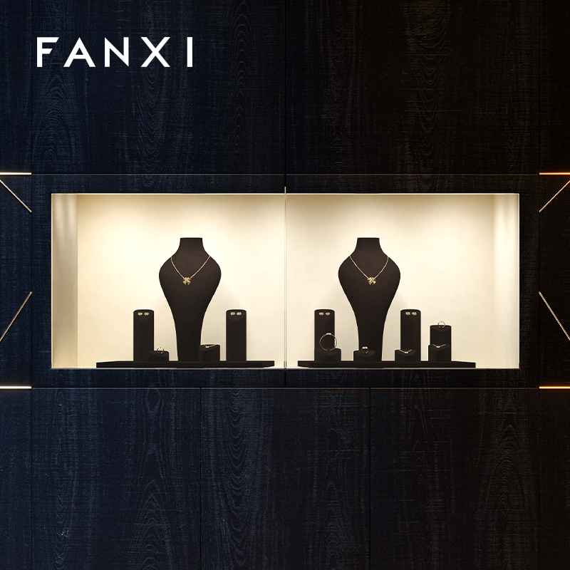 FANXI Wholesale Coffee Microfiber Jewelry display set