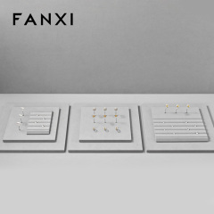 FANXI High end Gray Microfiber luxury jewellery display