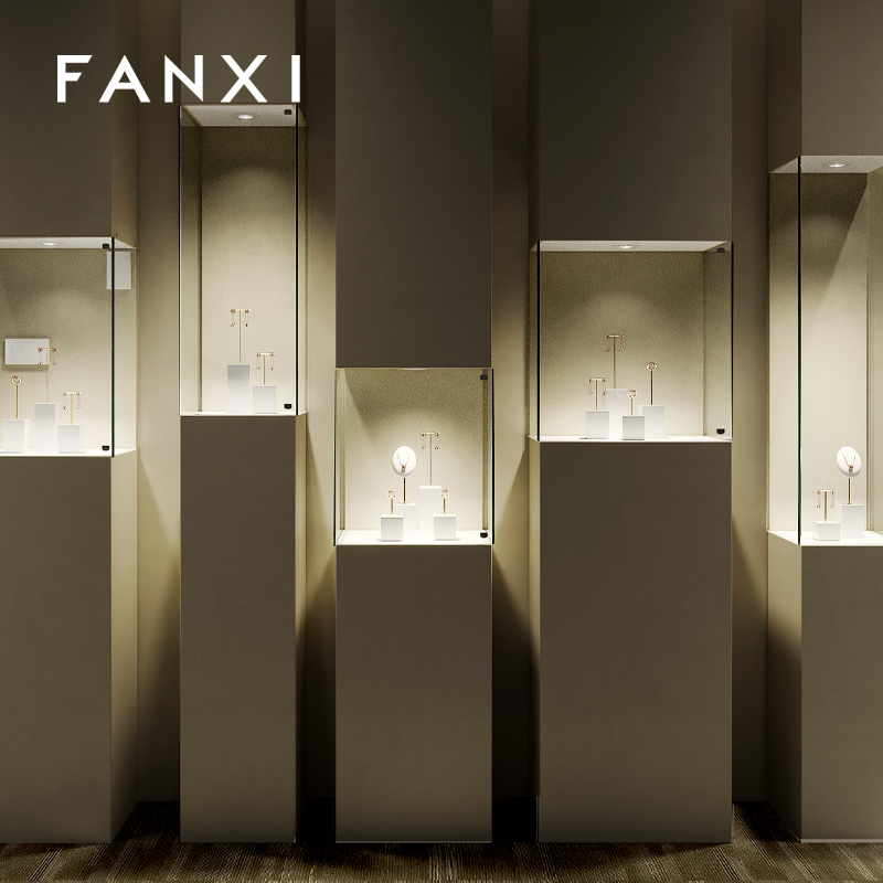 FANXI High quality White MDF painting Jewelry display
