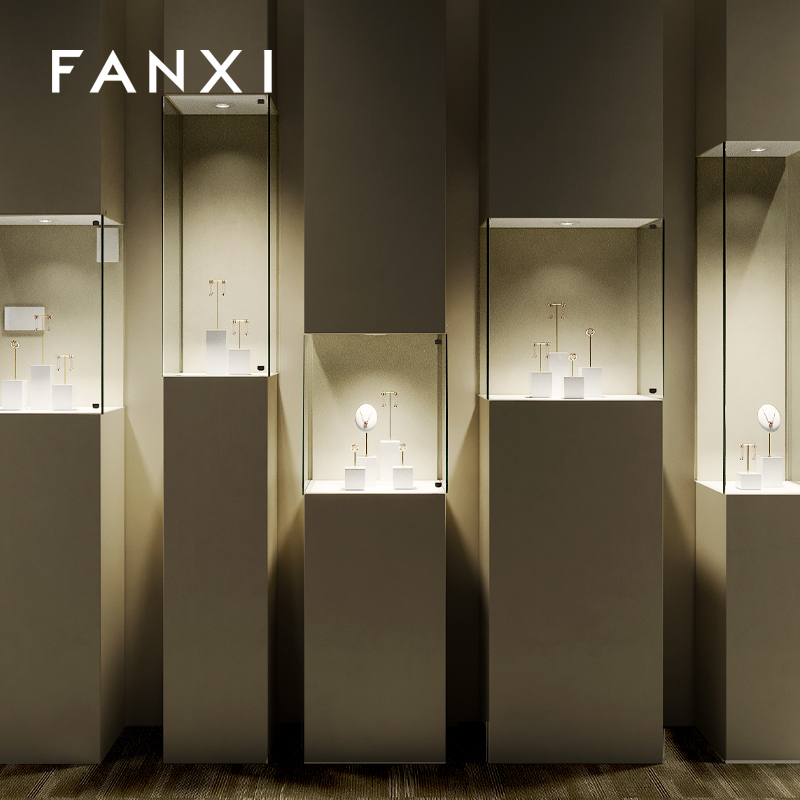 FANXI High quality White MDF painting Jewelry display