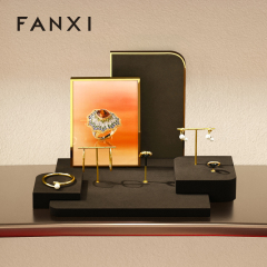 FANXI wholesale Coffee color Metal jewellery display