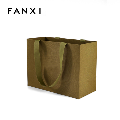 FANXI Custom Green Silk Jewelry bag