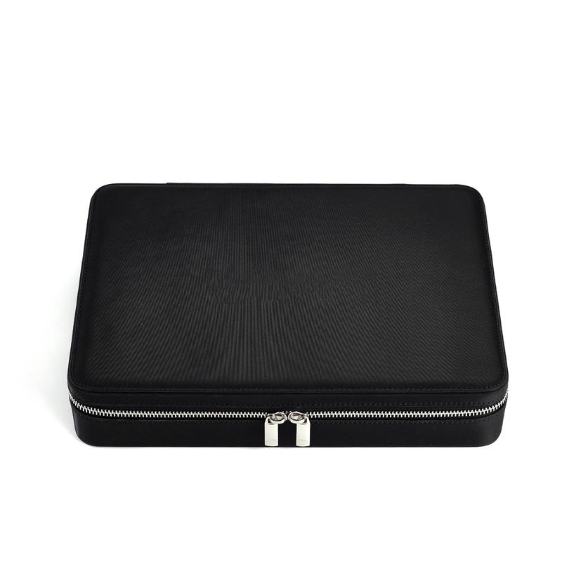 FANXI Custom Black leather Jewelry Box
