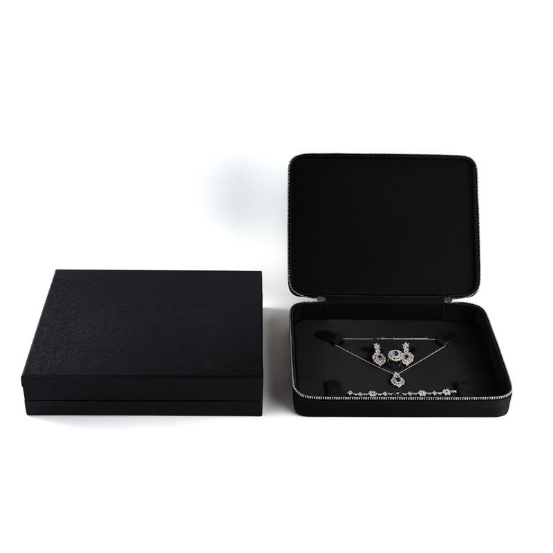 FANXI Custom Black leather Jewelry Box