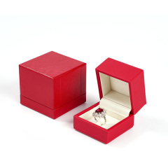 FANXI Custom red microfber Ring Box