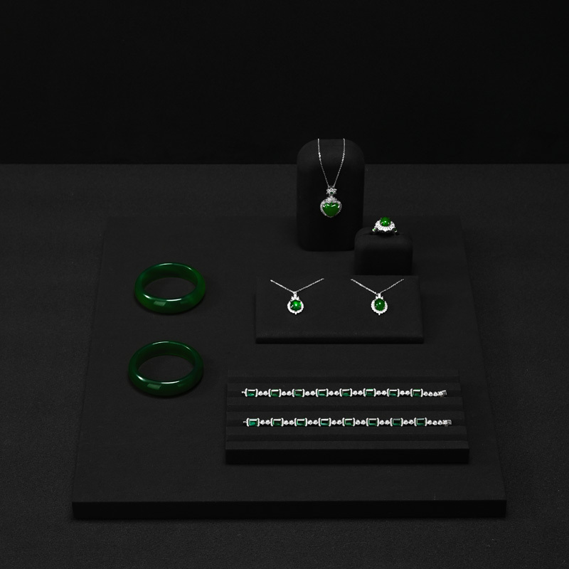 FANXI Wholesale Black Microfiber Jewelry display set