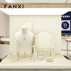 FANXI Hot sale beige Microfiber Jewelry display set series