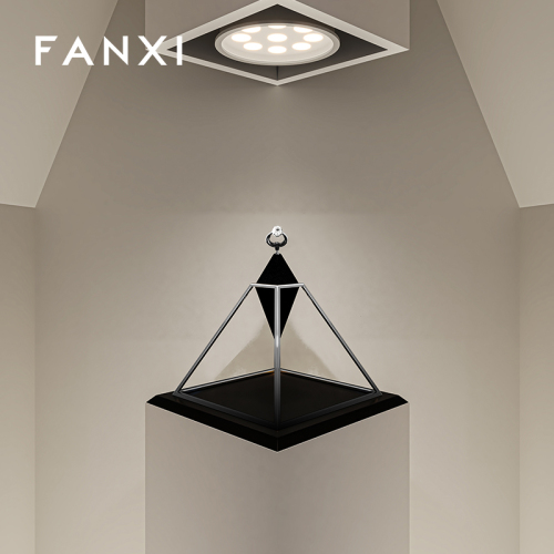 FANXI High quality Black Microfiber Ring display stand