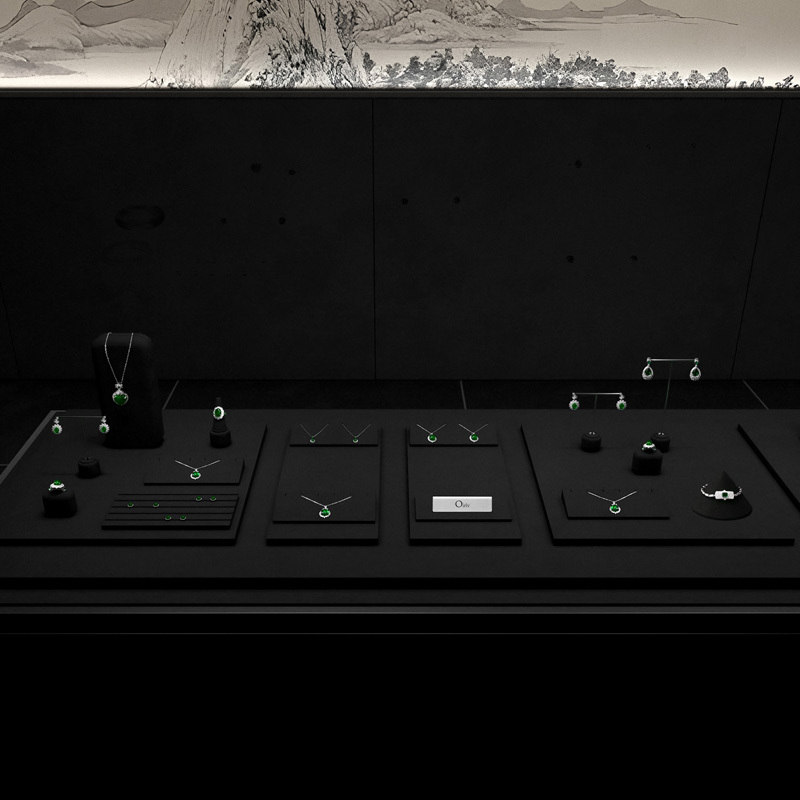 FANXI Wholesale Black Microfiber Jewelry display set