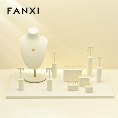 FANXI Hot sale beige Microfiber Jewelry display set series